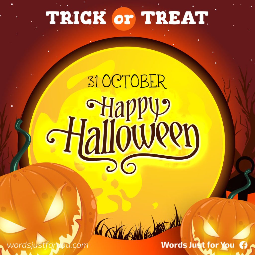 Happy Halloween Card - Trick Or Treat - 31 October - 5288 3